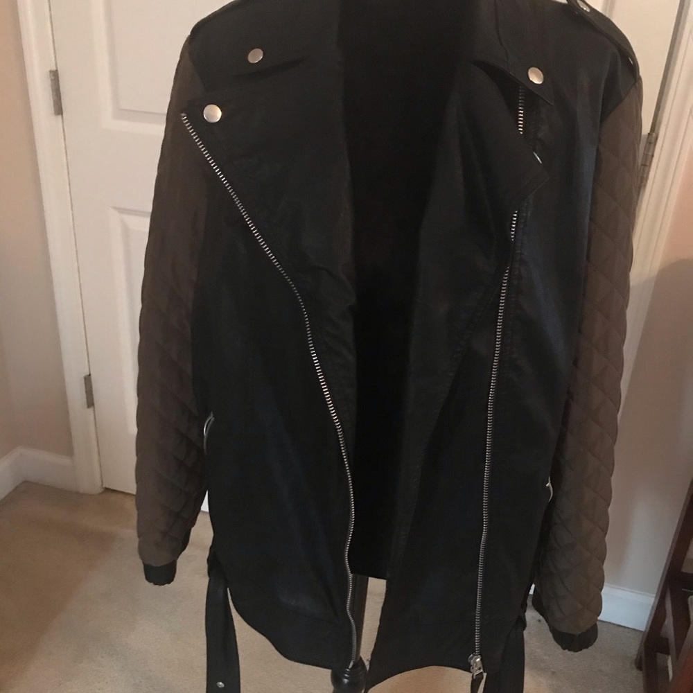 Black faux leather jacket